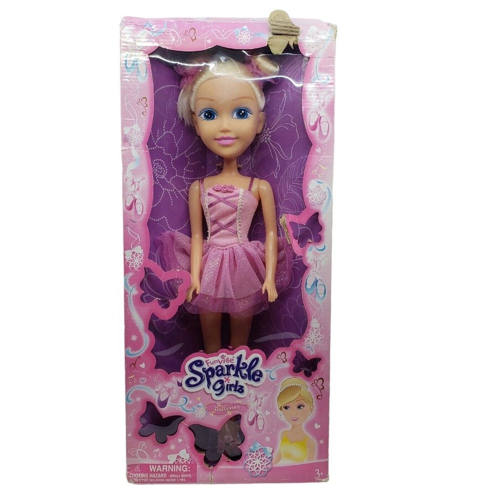 Funville Sparkle Girlz Ballerina Doll 20 in Tall Giant Blonde Toy Doll NIB 2013